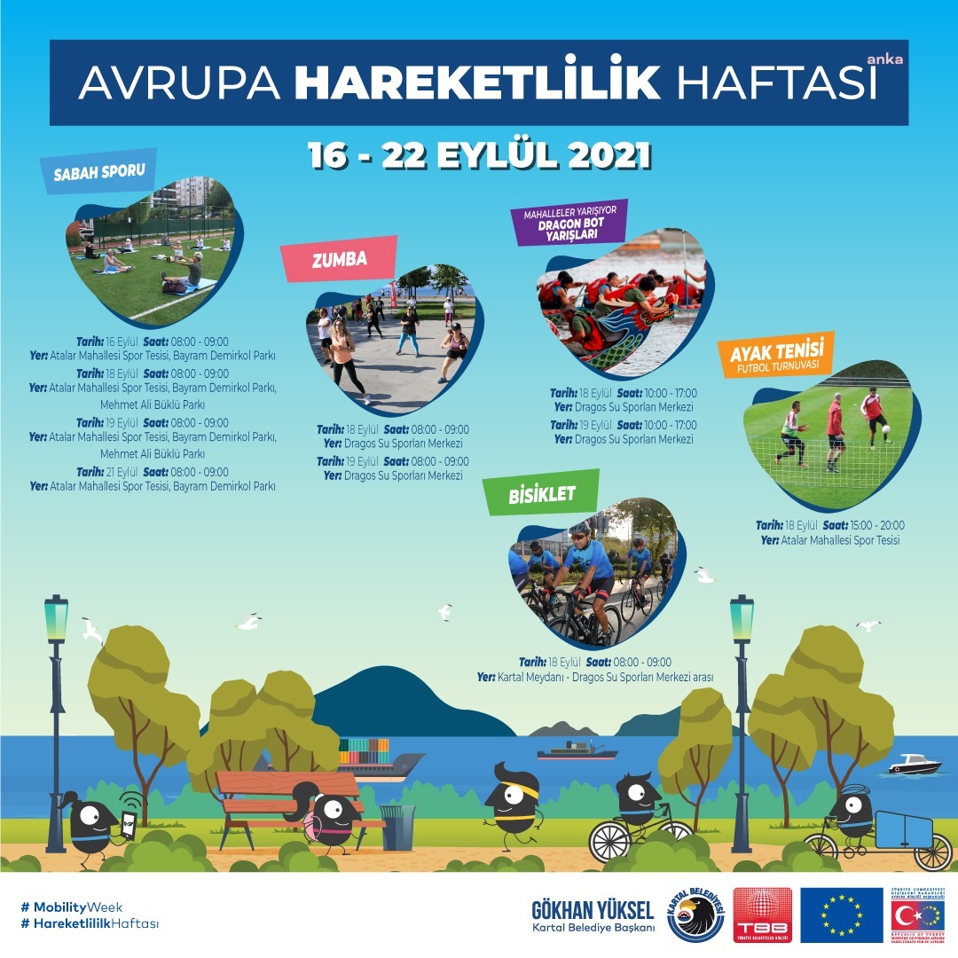 KARTAL BELEDİYESİ, SPORSEVERLERİ AVRUPA HAREKETLİLİK HAFTASI’NDA BULUŞTURUYOR