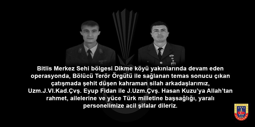 JANDARMA GENEL KOMUTANLIĞINDAN BAŞSAĞLIĞI MESAJI