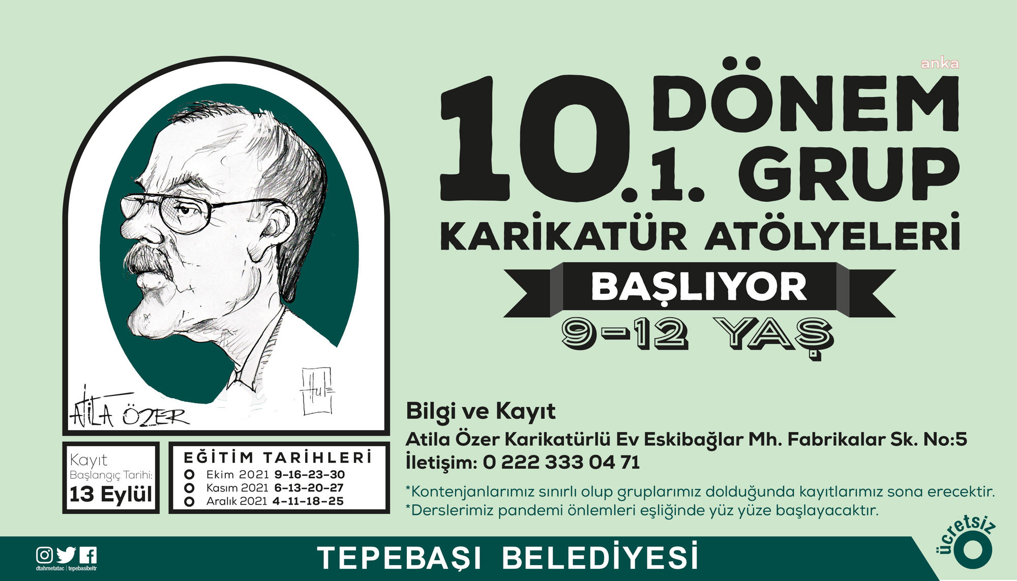 TEPEBAŞI'NDA KARİKATÜR ATÖLYELERİNE KAYITLAR BAŞLIYOR