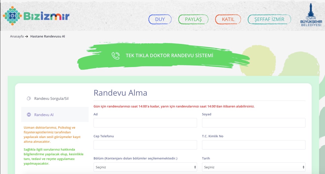 İZMİR’DE DOKTORLAR BİR TELEFON KADAR YAKIN