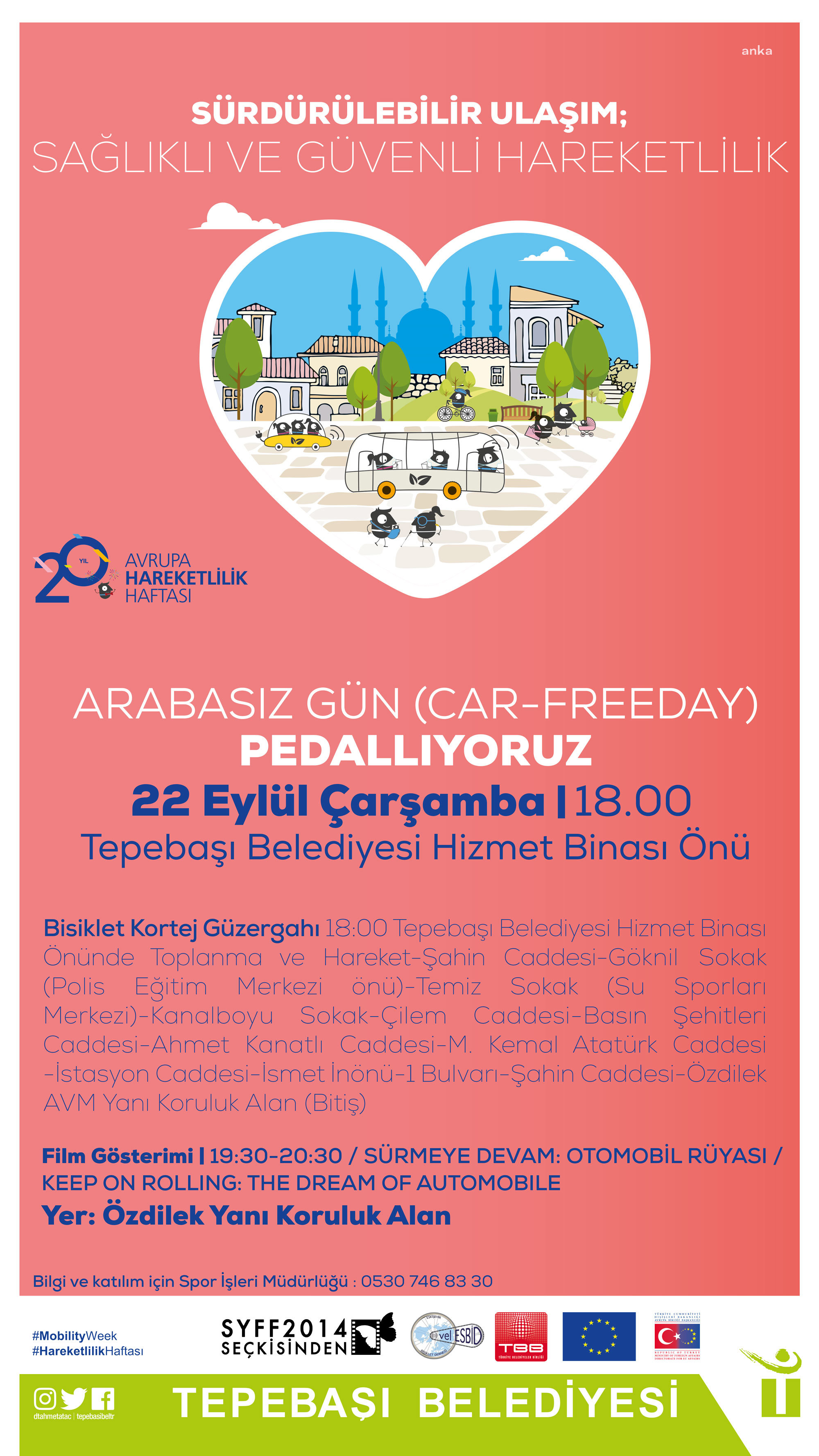 TEPEBAŞI BELEDİYESİ'NDEN “PEDALLIYORUZ” ETKİNLİĞİ