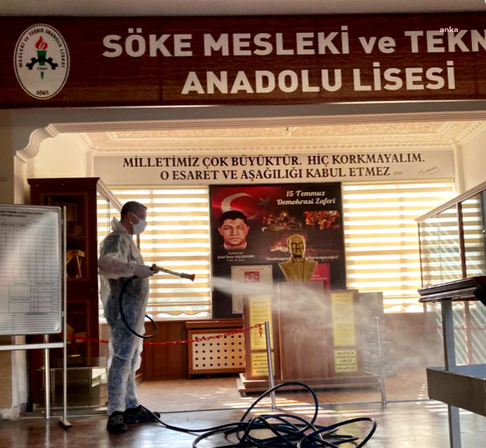 SÖKE BELEDİYESİ’NDEN OKULLARDA DEZENFEKSİYON ÇALIŞMASI