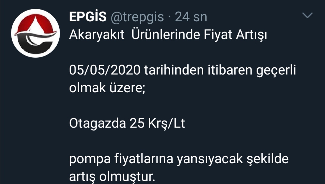 LPG'YE 25 KURUŞ ZAM