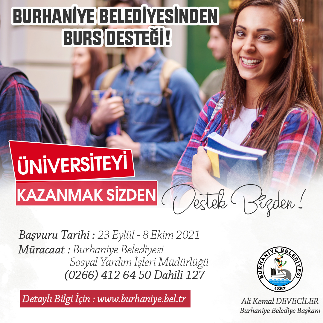 BURHANİYE BELEDİYESİ'NDEN ÜNİVERSİTE ÖĞRENCİLERİNE BURS