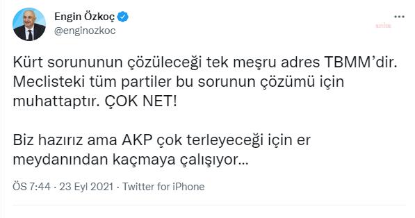 ÖZKOÇ: BİZ HAZIRIZ AMA AKP ÇOK TERLER