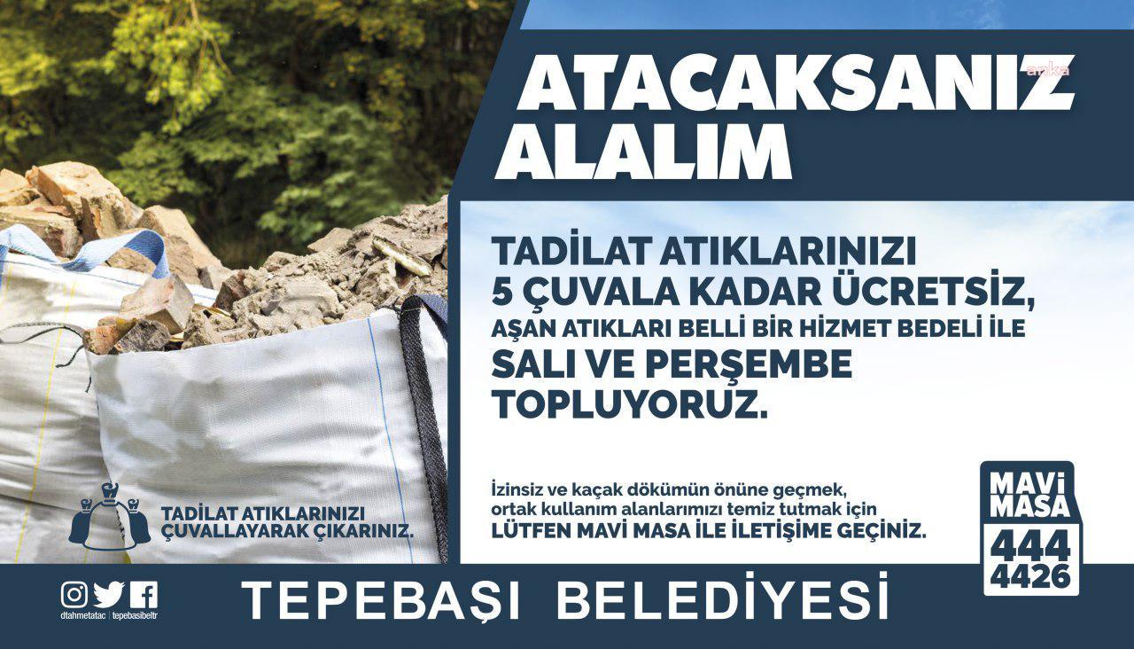Tepebaşı’nda atık toplama hizmeti sürüyor