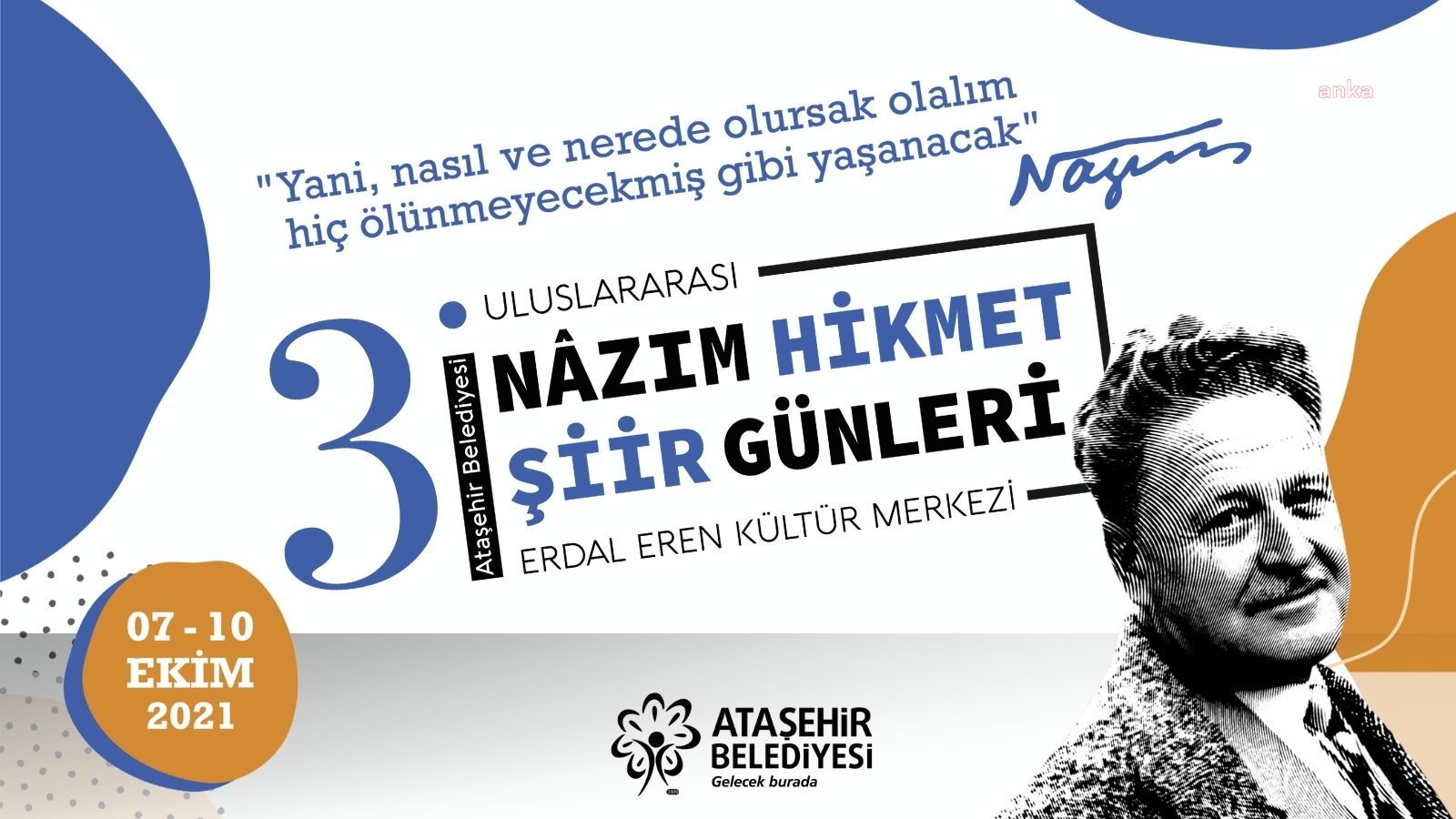 ULUSLARARASI NÂZIM HİKMET ŞİİR GÜNLERİ ATAŞEHİR’DE BAŞLIYOR