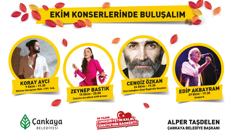 ÇANKAYA'DA EKİM AYI KONSERLERİ BAŞLIYOR