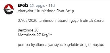 BENZİNE 20, MOTORİNE 27 KURUŞ ZAM GELİYOR