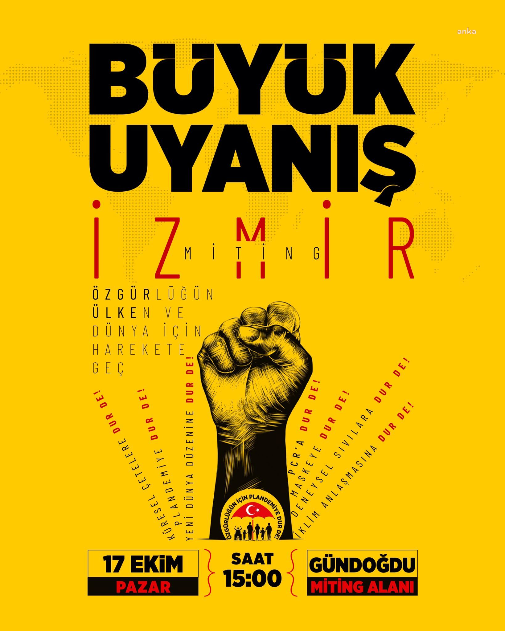 AŞI KARŞITLARININ ÜÇÜNCÜ MİTİNGİ İZMİR'DE