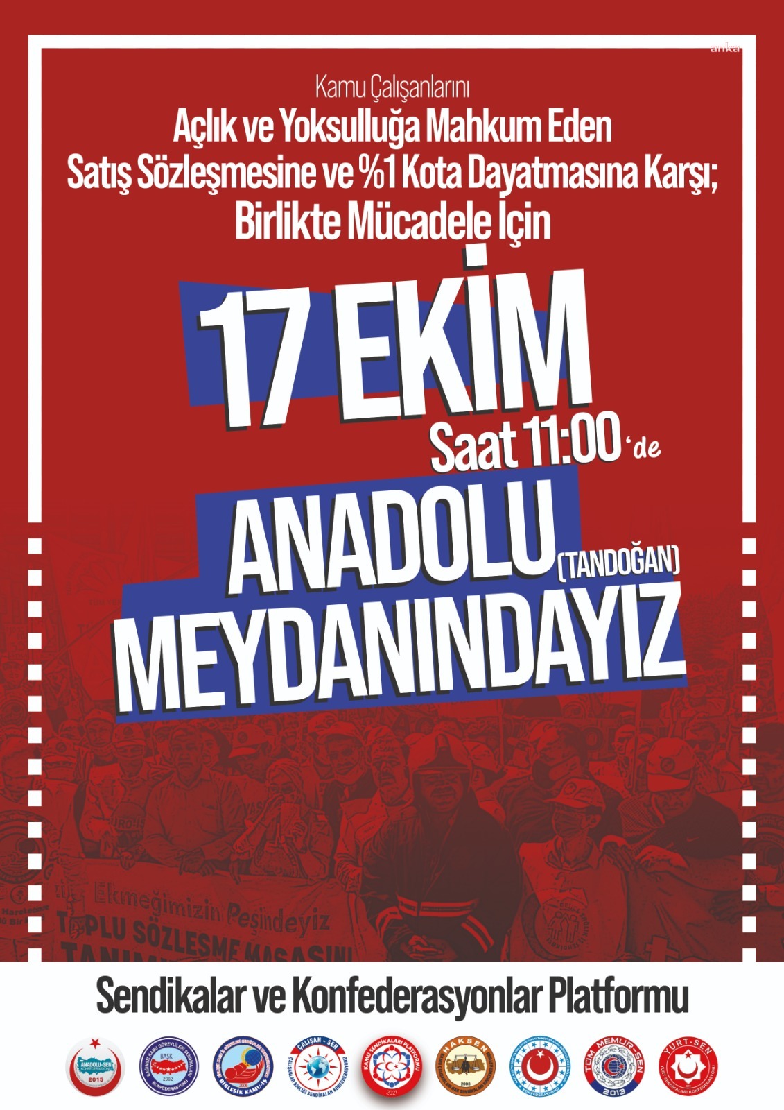 KAMU ÇALIŞANLARI PAZAR GÜNÜ ANKARA'DA