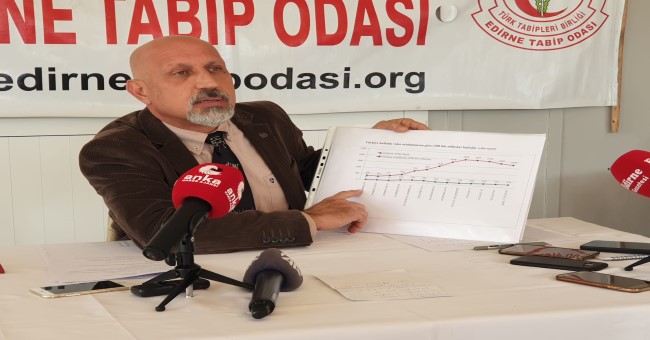 EDİRNE TABİP ODASI BAŞKANI ALTUN: EDİRNE'DE VAKA SAYISI 15.5 KAT ARTTI