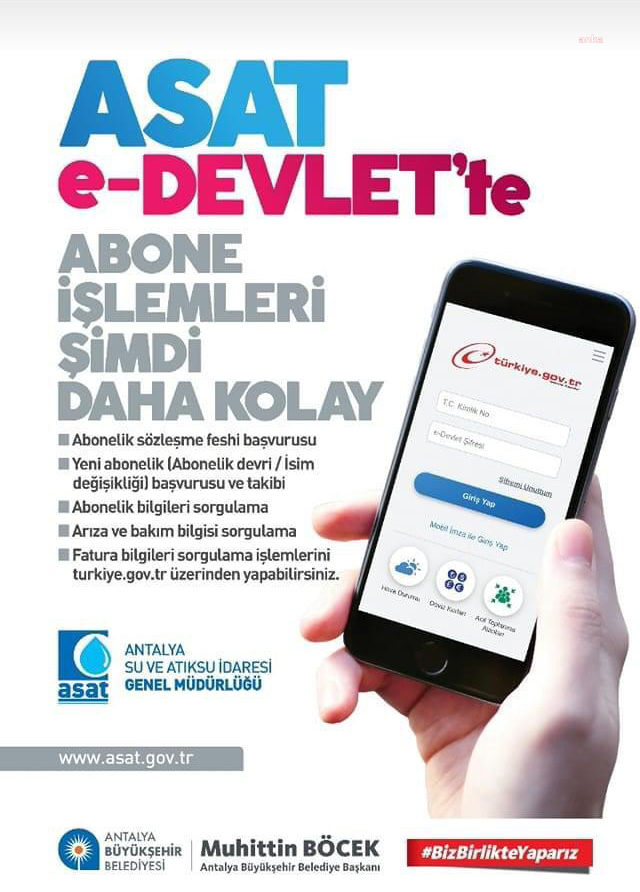 ASAT HİZMETLERİ E-DEVLETTE