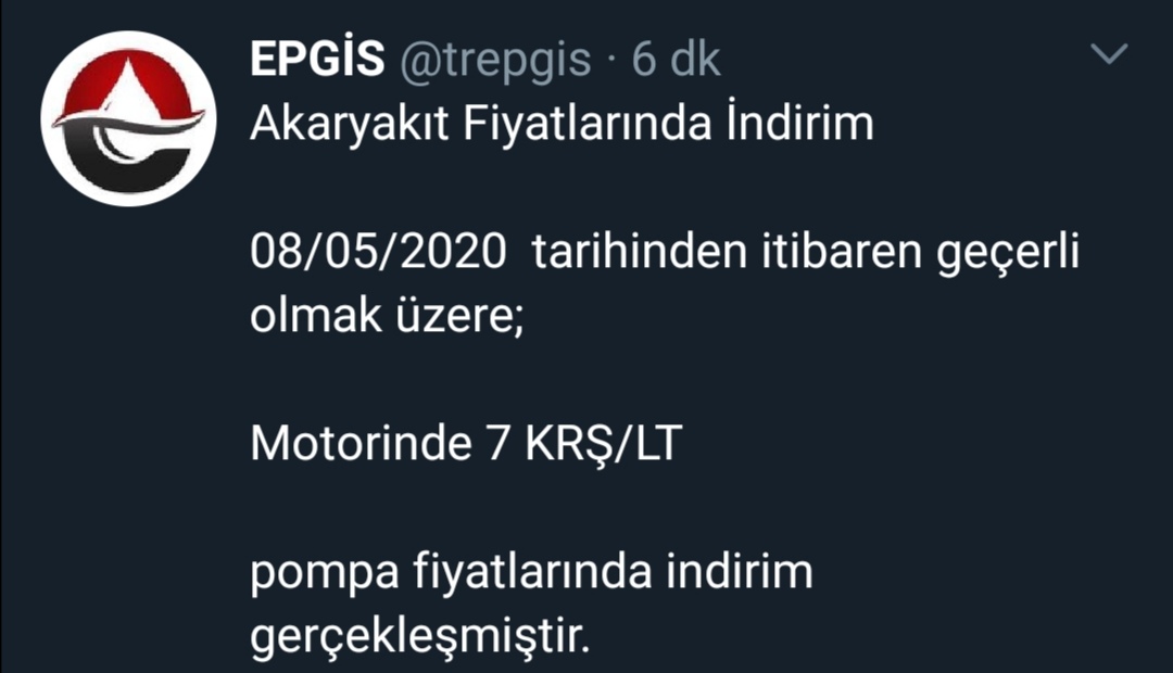 MOTORİNE 7 KURUŞ İNDİRİM