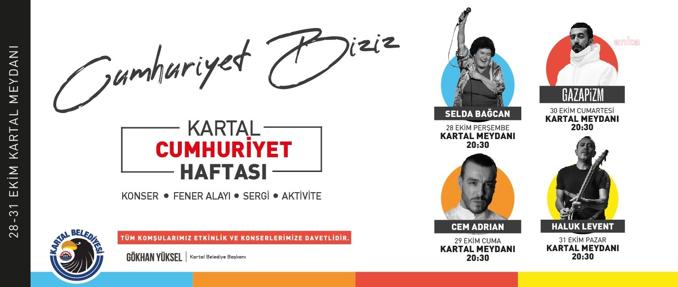 KARTAL’DA CUMHURİYET BAYRAMI COŞKUSU 4 GÜN 4 GECE SÜRECEK