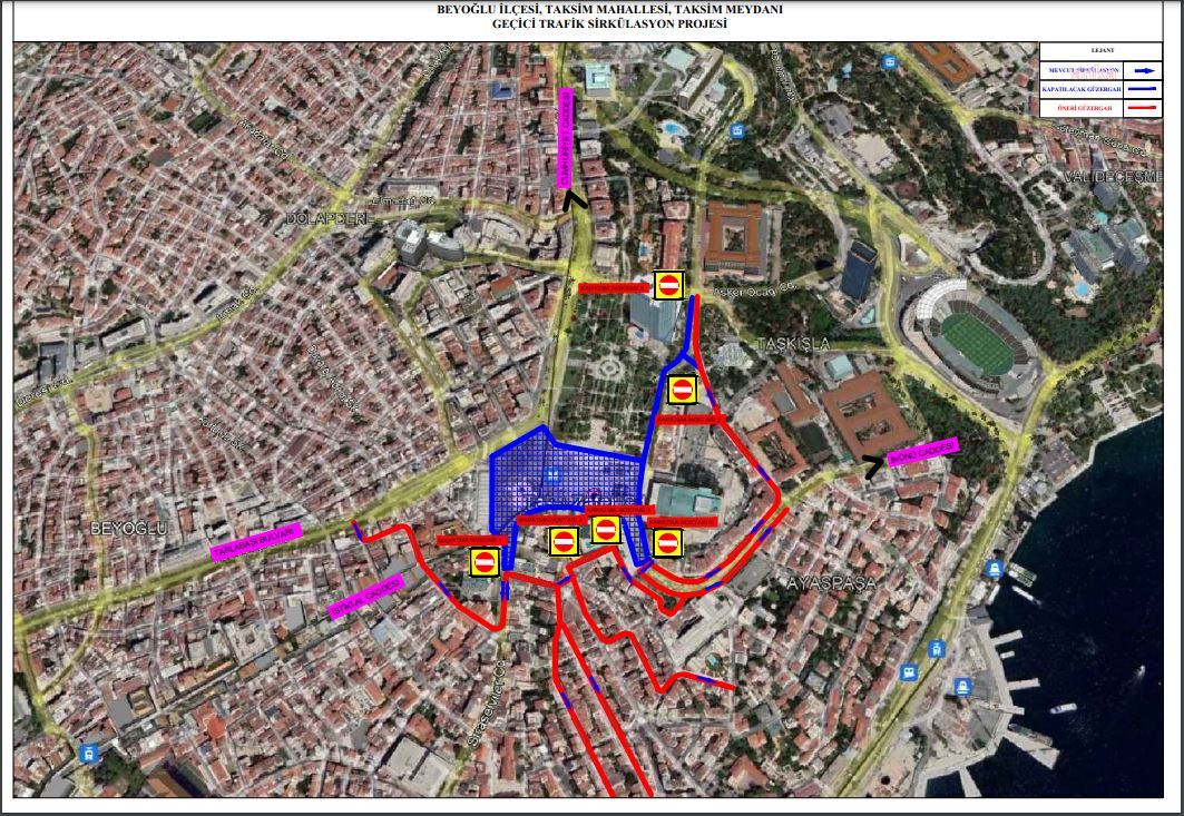 29 EKİM’DE TAKSİM TRAFİĞİNE GEÇİCİ DÜZENLEME YAPILACAK