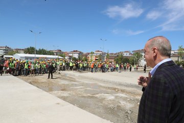CUMHURBAŞKANI ERDOĞAN İNŞASI DEVAM EDEN SALGIN HASTANELERİNDE İNCELEMELERDE BULUNDU