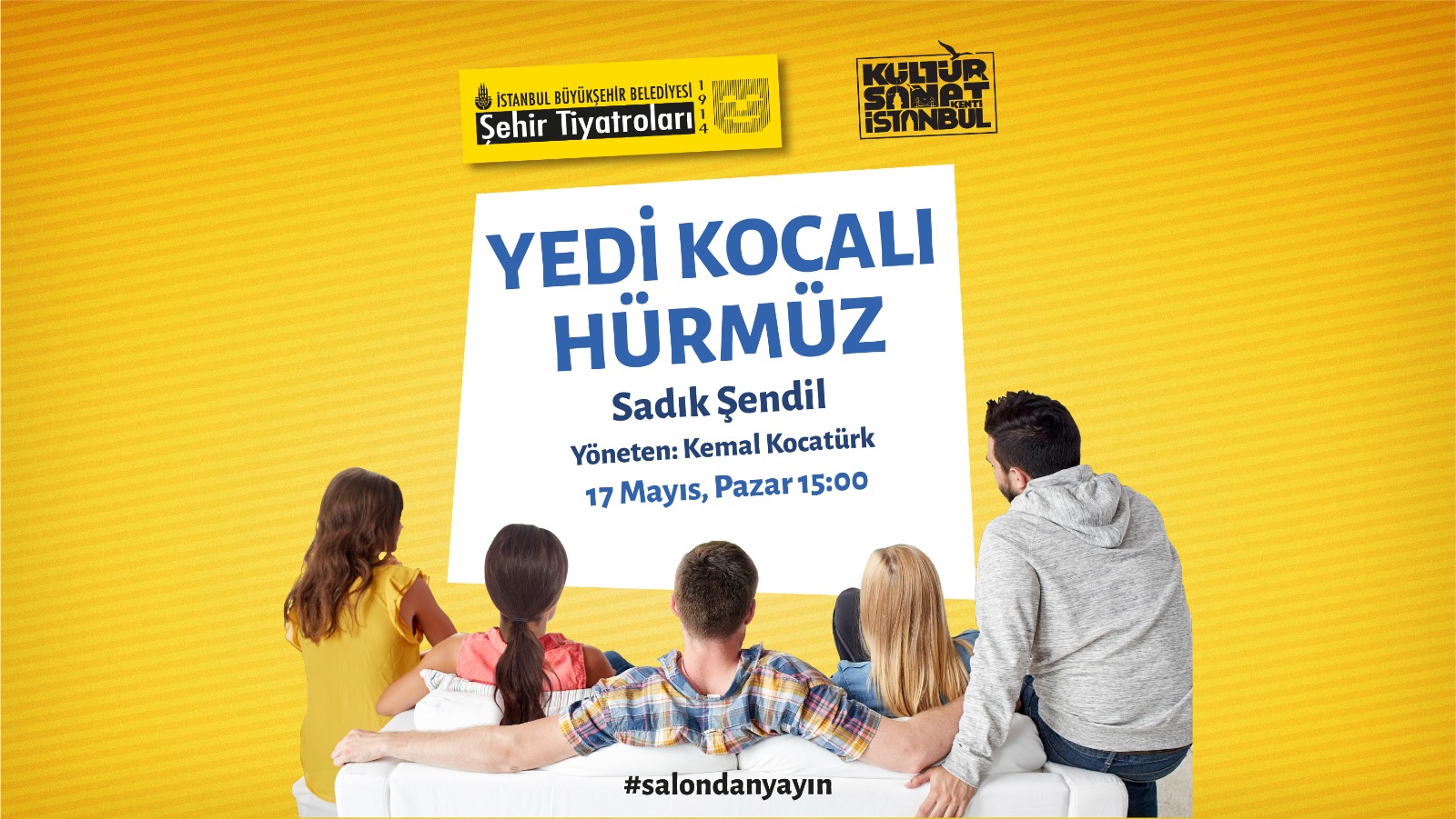ŞEHİR TİYATROLARI SALONDAN YAYINA BAŞLIYOR