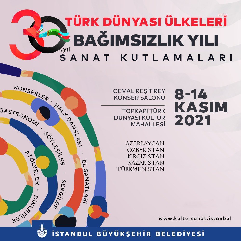 TÜRK DÜNYASI ÜLKELERİ 30. YIL SANAT KUTLAMALARI İSTANBUL’DA YAPILACAK