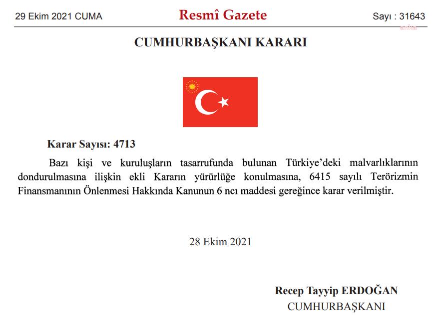 6 KİŞİ VE 7 ŞİRKETİN MAL VARLIĞI DONDURULDU