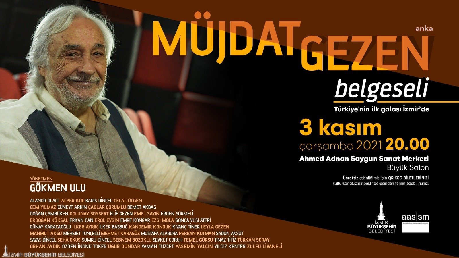 MÜJDAT GEZEN BELGESELİNİN TÜRKİYE GALASI İZMİR'DE YAPILACAK