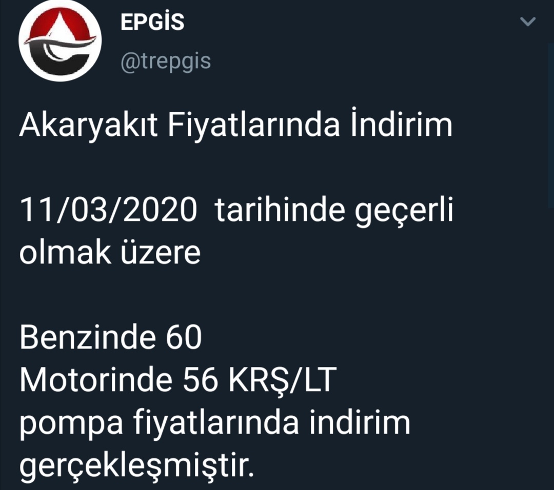 BENZİNDE 60, MOTORİNDE 56 KURUŞ İNDİRİM