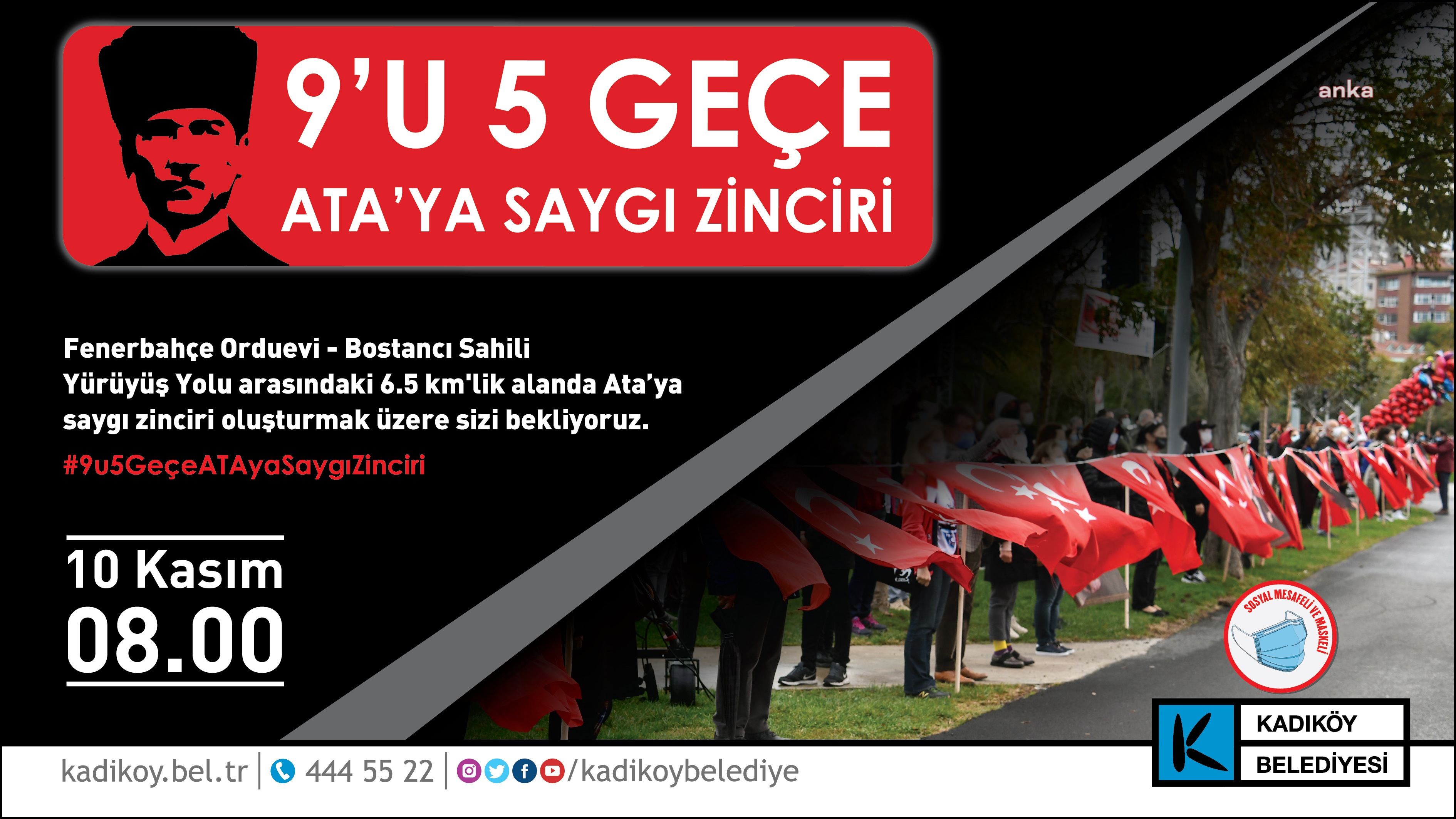 10 KASIM’DA KADIKÖY’DE ATA’YA SAYGI ZİNCİRİ OLUŞTURULACAK