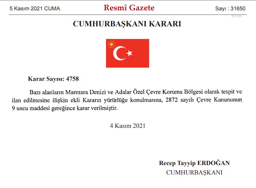 MARMARA DENİZİ VE ADALAR, 'ÖZEL ÇEVRE KORUMA BÖLGESİ' İLAN EDİLDİ