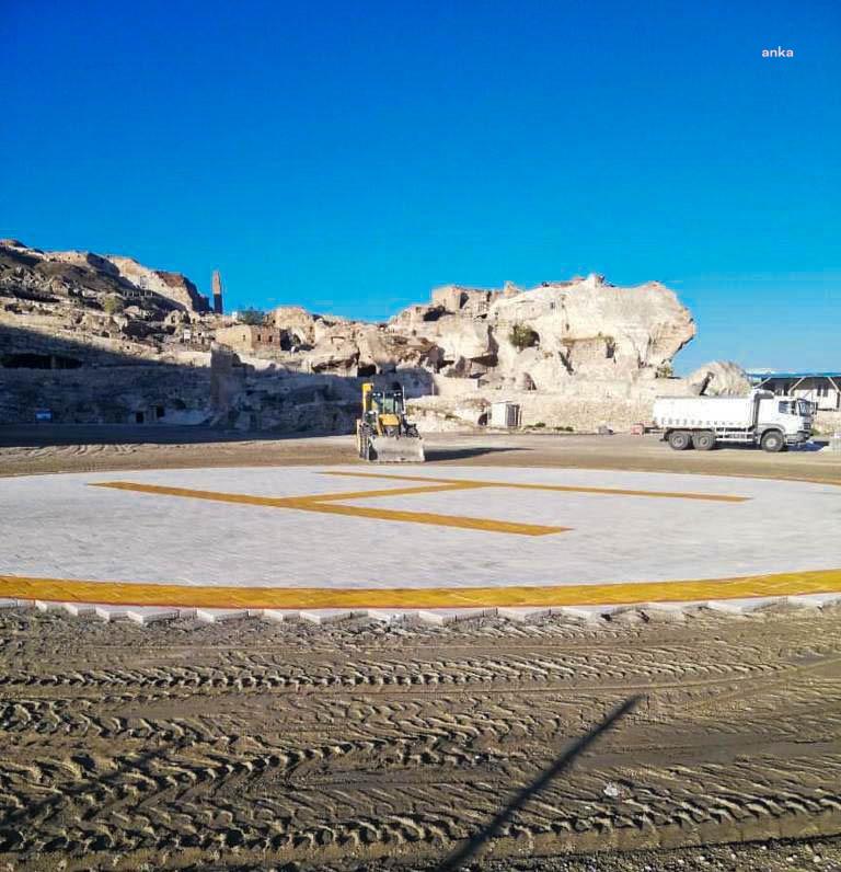 ERDOĞAN YARIN BATMAN'DA: HASANKEYF'E HELİKOPTER PİSTİ YAPILDI