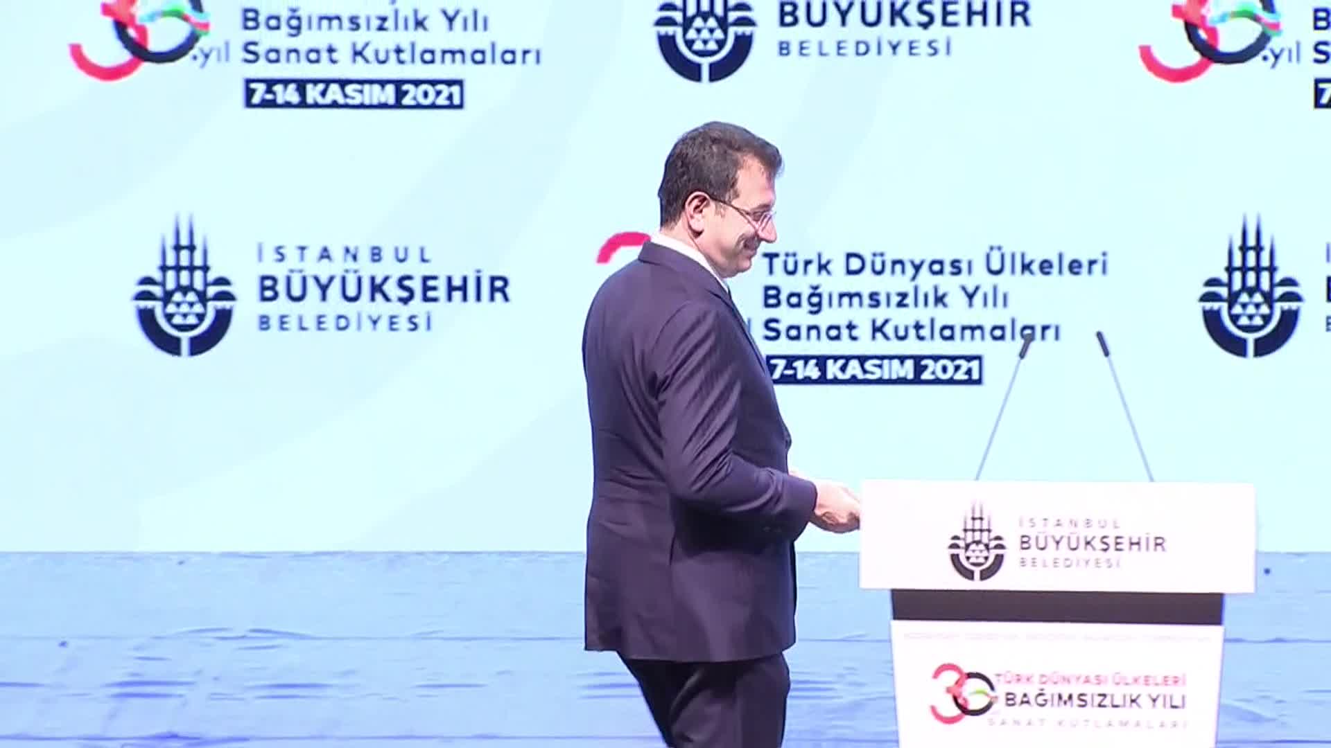 İMAMOĞLU: "İSTANBUL, TÜRK DÜNYASININ BAĞIMSIZLIĞINA SAHİP ÇIKMA KONUSUNDA ÖN SAFLARDA OLMA KARARLILIĞINDA BİR KENTTİR"