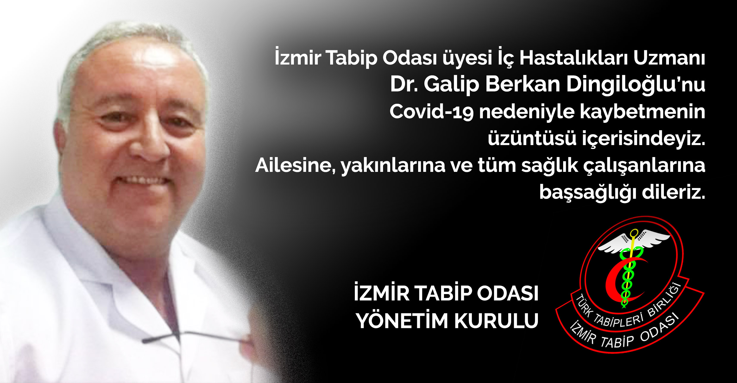 İZMİR'DE BİR DOKTOR DAHA KORONAVİRÜS KURBANI