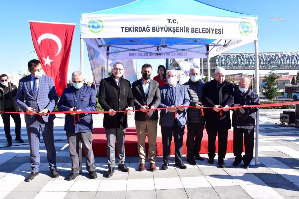 TEKİRDAĞ'DA BÜLENT ECEVİT BULVARI YAYA ÜST GEÇİDİ TÖRENLE HİZMETE AÇILDI