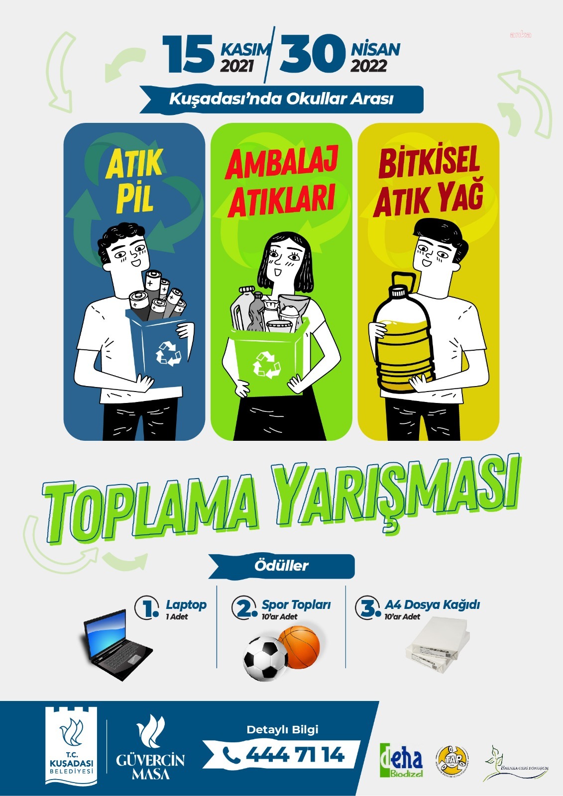 KUŞADASI'NDA OKULLAR GERİ DÖNÜŞÜM İÇİN YARIŞACAK, KAZANAN ÇEVRE OLACAK