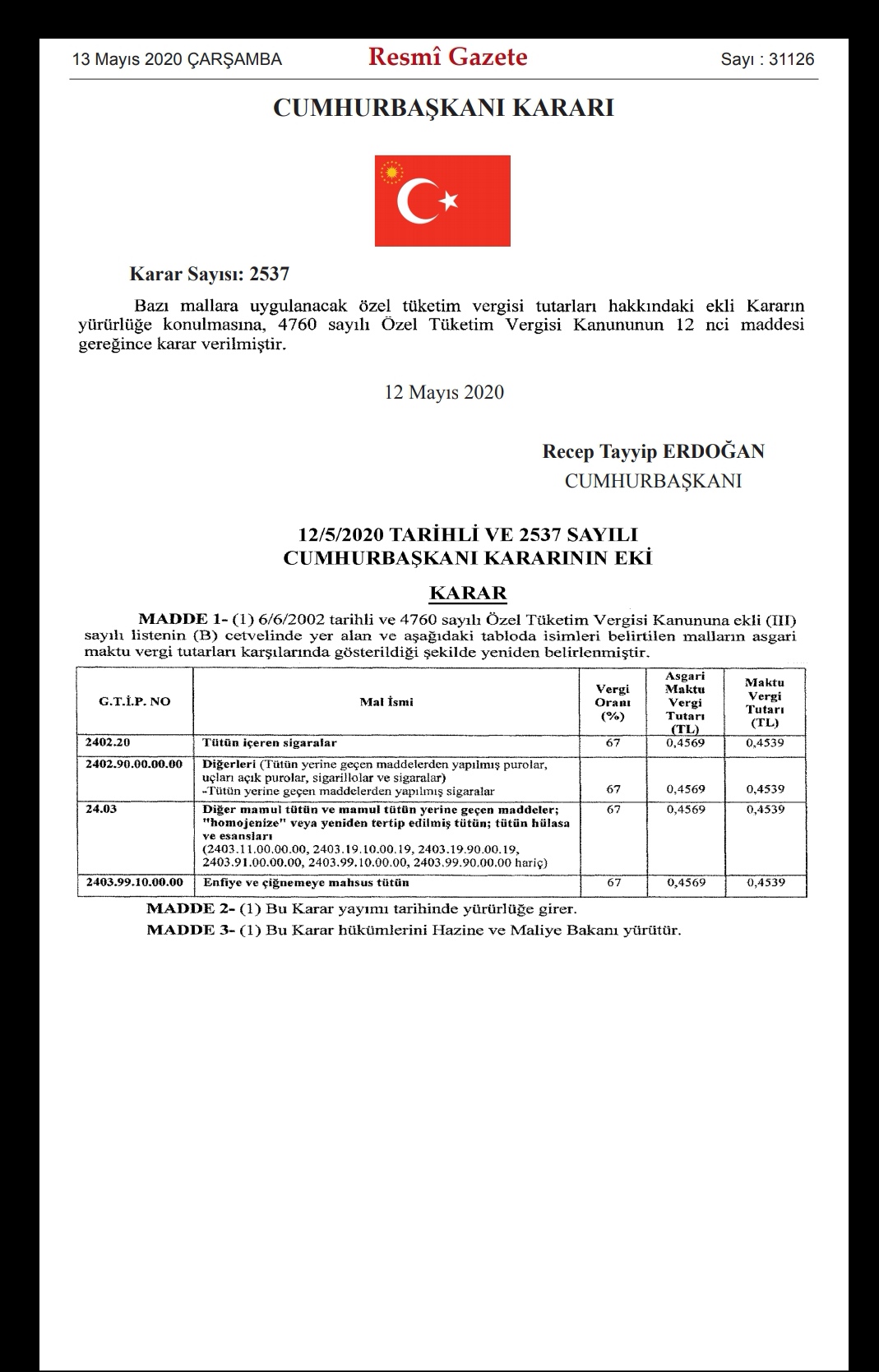 ÖTV DEĞİŞTİ SİGARAYA ZAM YOLDA