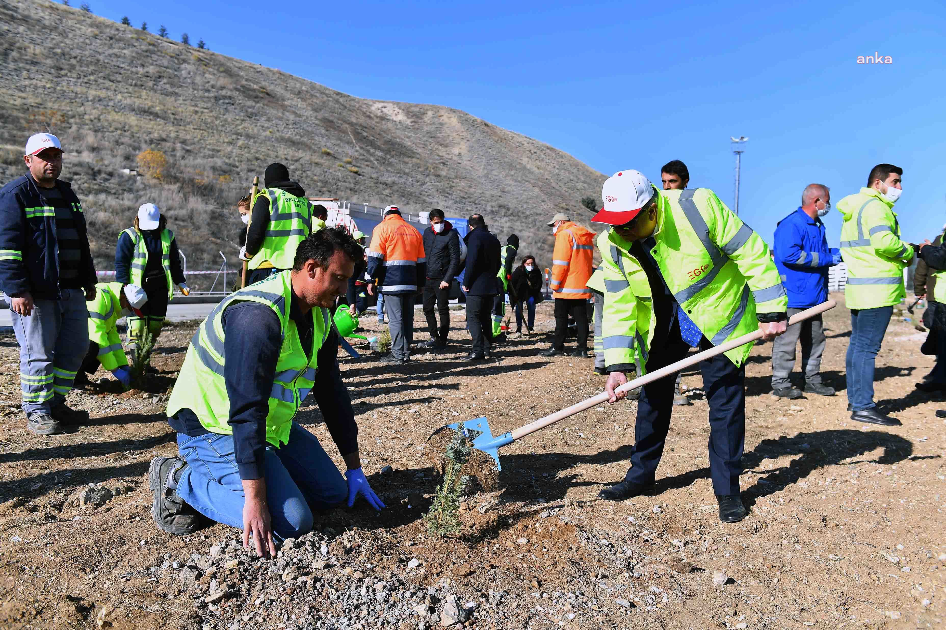 ANKARA'DA 2 BİN 604 FİDAN TOPRAKLA BULUŞTU