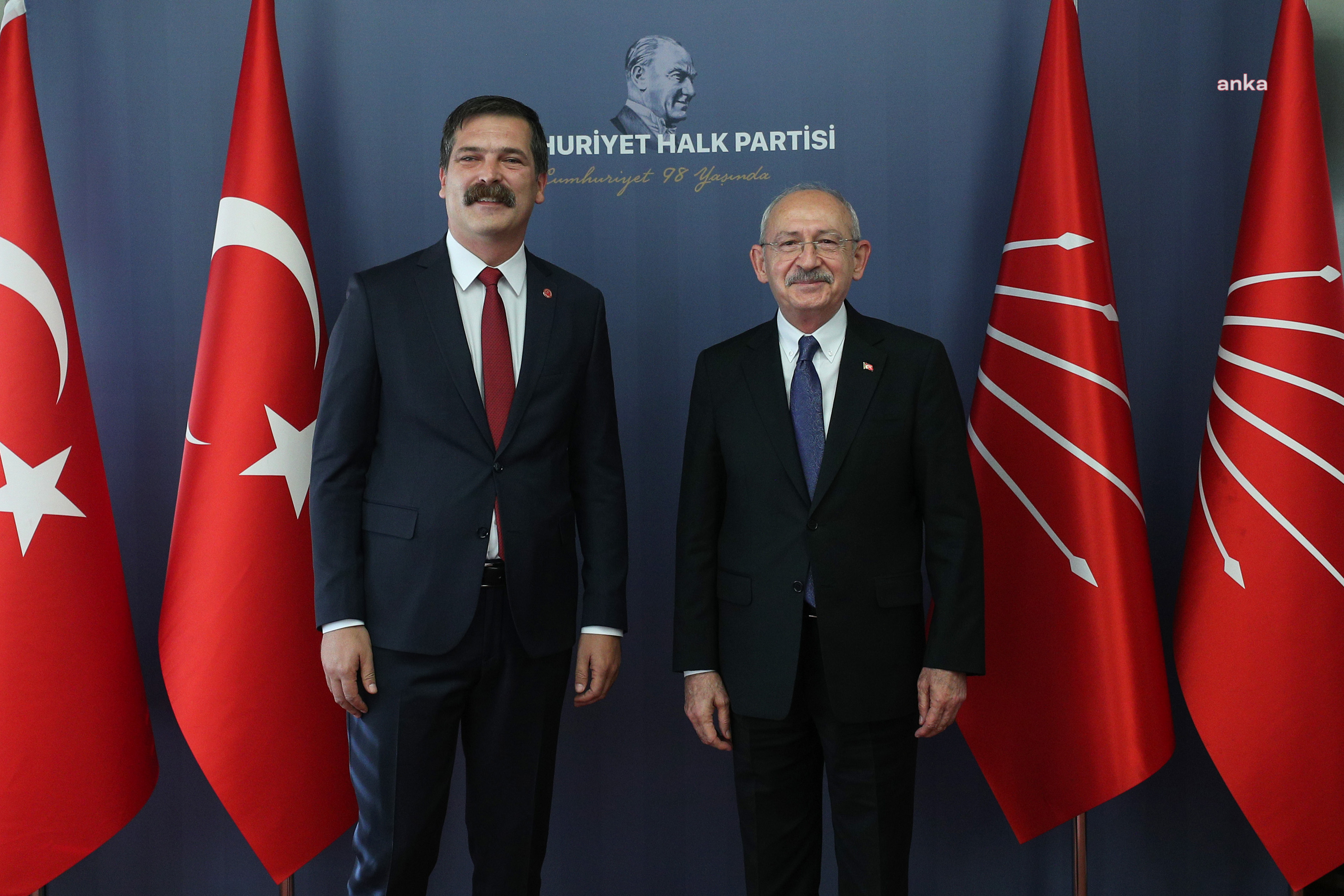 KILIÇDAROĞLU, TİP GENEL BAŞKANI ERKAN BAŞ'I KABUL ETTİ