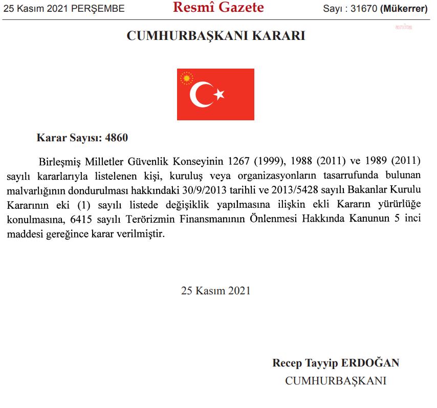 TRİNİDAD VE TOBAGOLU EMRAAN ALİ, 'DAEŞ VE EL-KAİDE İLE BAĞLANTILI GERÇEK KİŞİLER' LİSTESİNE ALINDI VE MAL VARLIĞI DONDURULDU