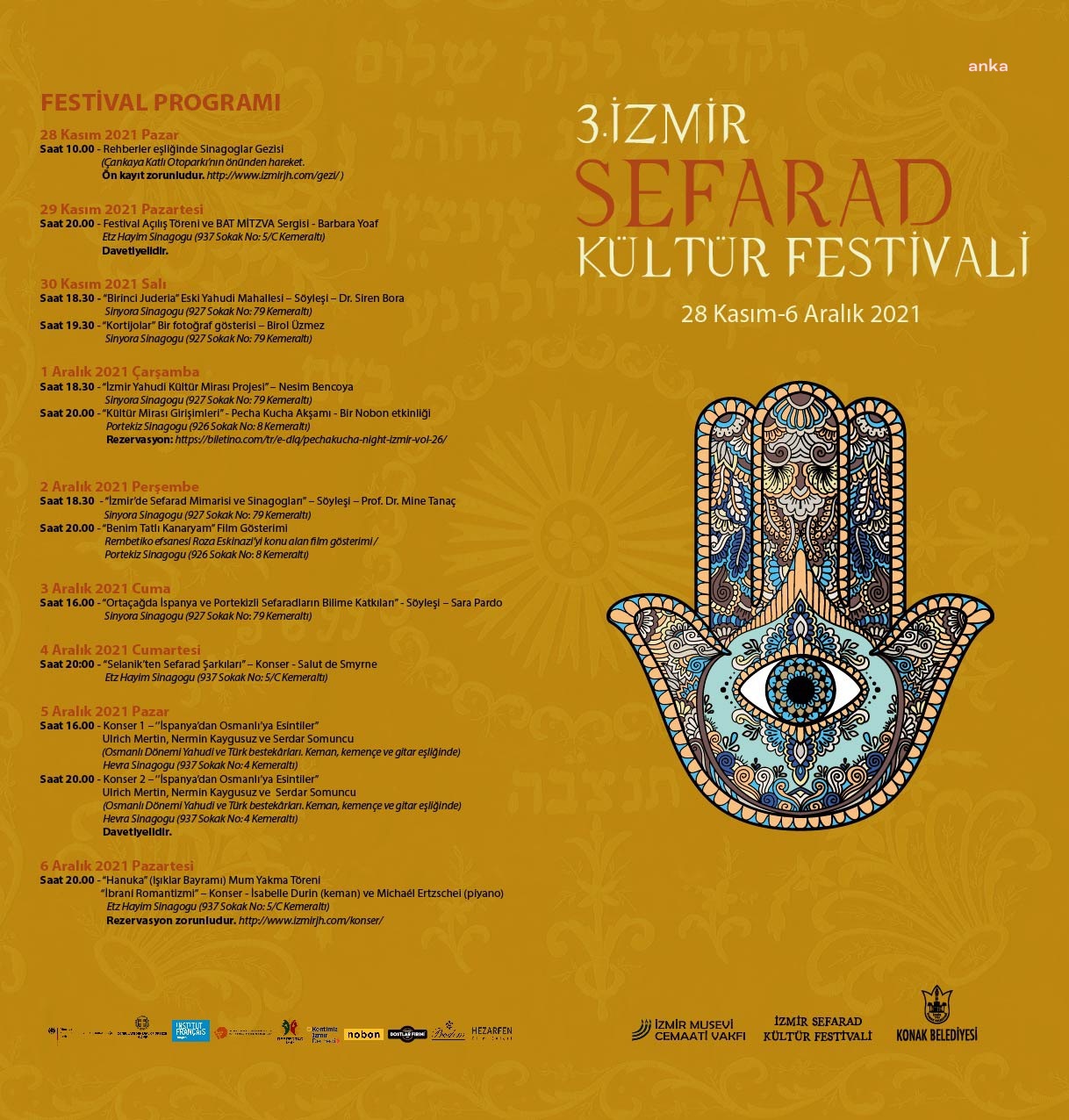 İZMİR SEFARAD KÜLTÜR FESTİVALİ BAŞLIYOR