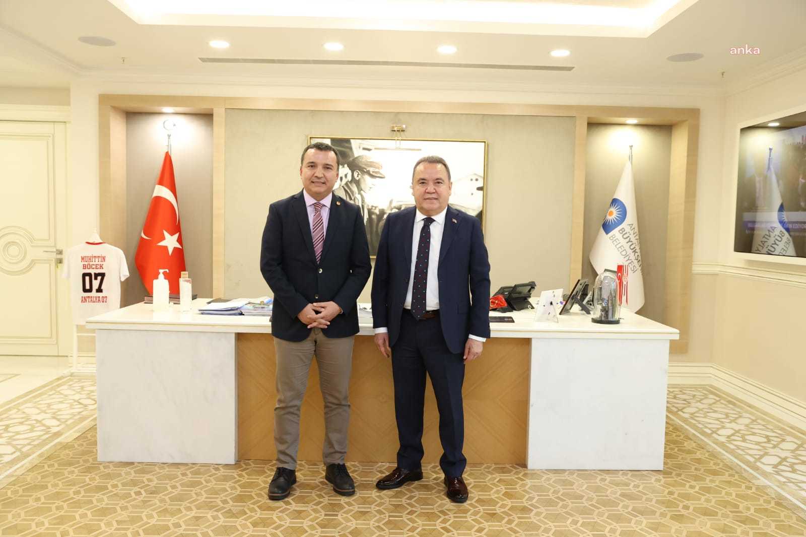 ANTALYA GAZETECİLER CEMİYETİ'NDEN MUHİTTİN BÖCEK'E ZİYARET