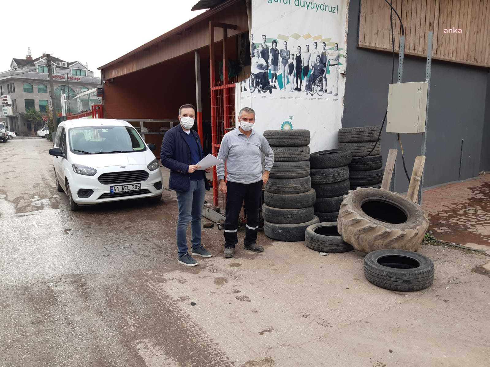 İZMİT BELEDİYESİ LASTİKÇİLERİ DENETLEDİ