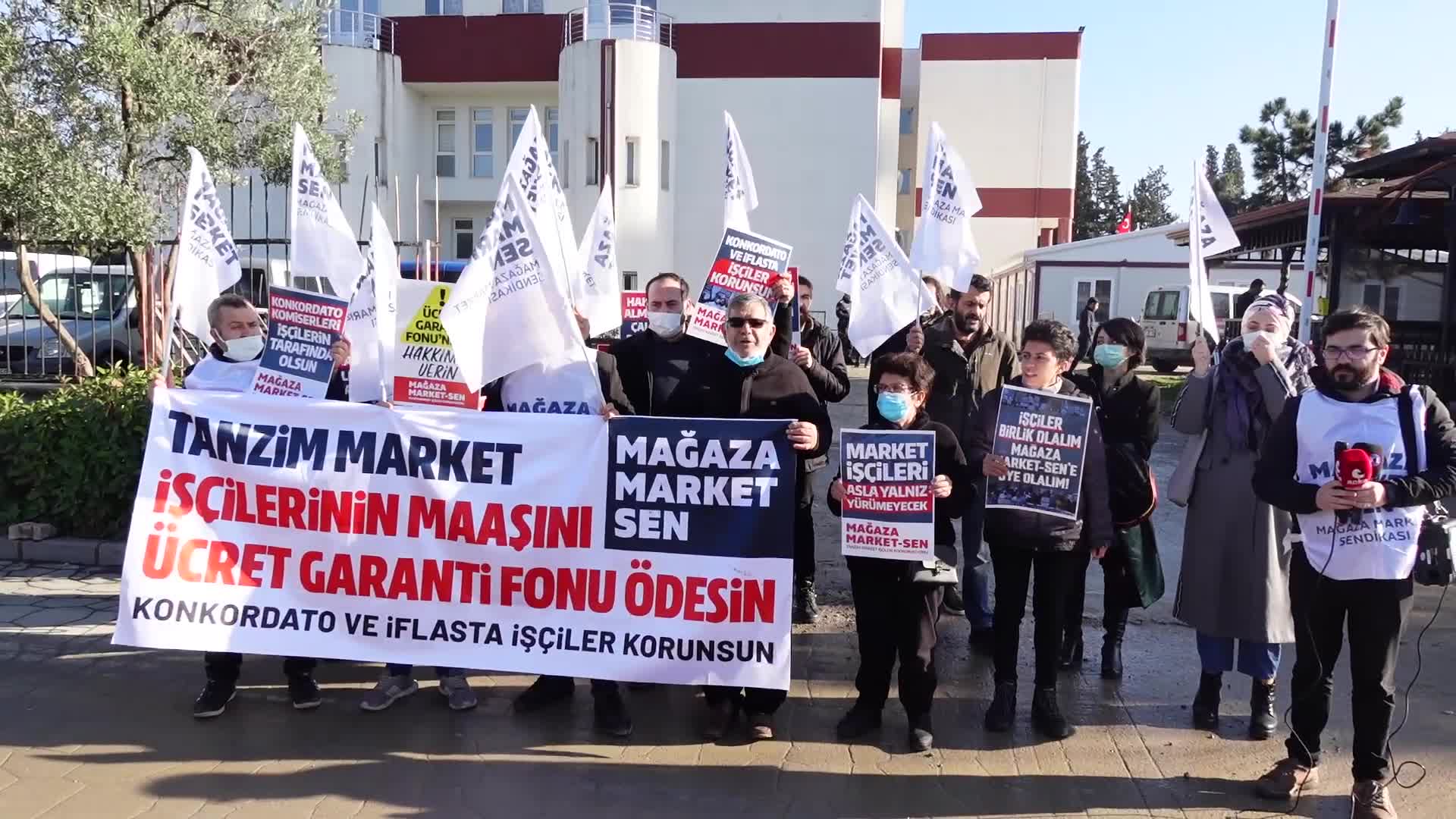 İFLAS EDEN TANZİM MARKET İŞÇİLERİ: ÜCRETLER ÜCRET GARANTİ FONU'NDAN ÖDENSİN