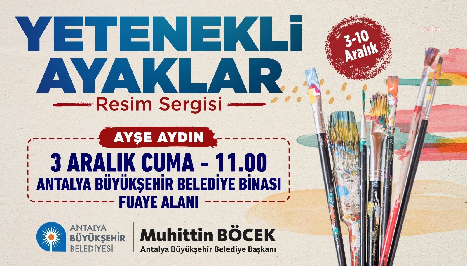 YETENEKLİ AYAKLAR RESİM SERGİSİ 3 ARALIK'TA AÇILIYOR
