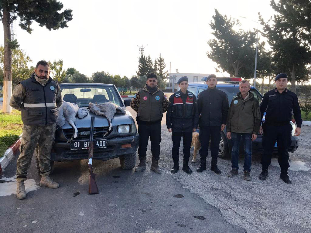 ADANA'DA İZİNSİZ TURNA AVINA 15 BİN 862 TL CEZA