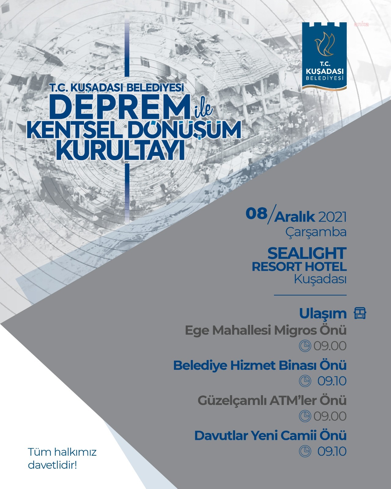 KUŞADASI, "DEPREM İLE KENTSEL DÖNÜŞÜM KURULTAYI’NA" EV SAHİPLİĞİ YAPACAK