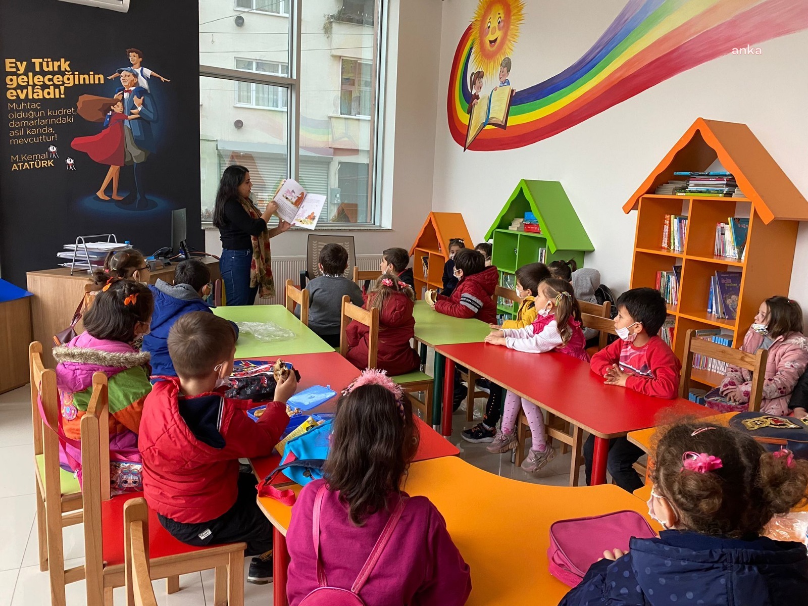 İZGİM ÇOCUK KÜTÜPHANESİ, ANAOKULU ÖĞRENCİLERİNİ AĞIRLADI