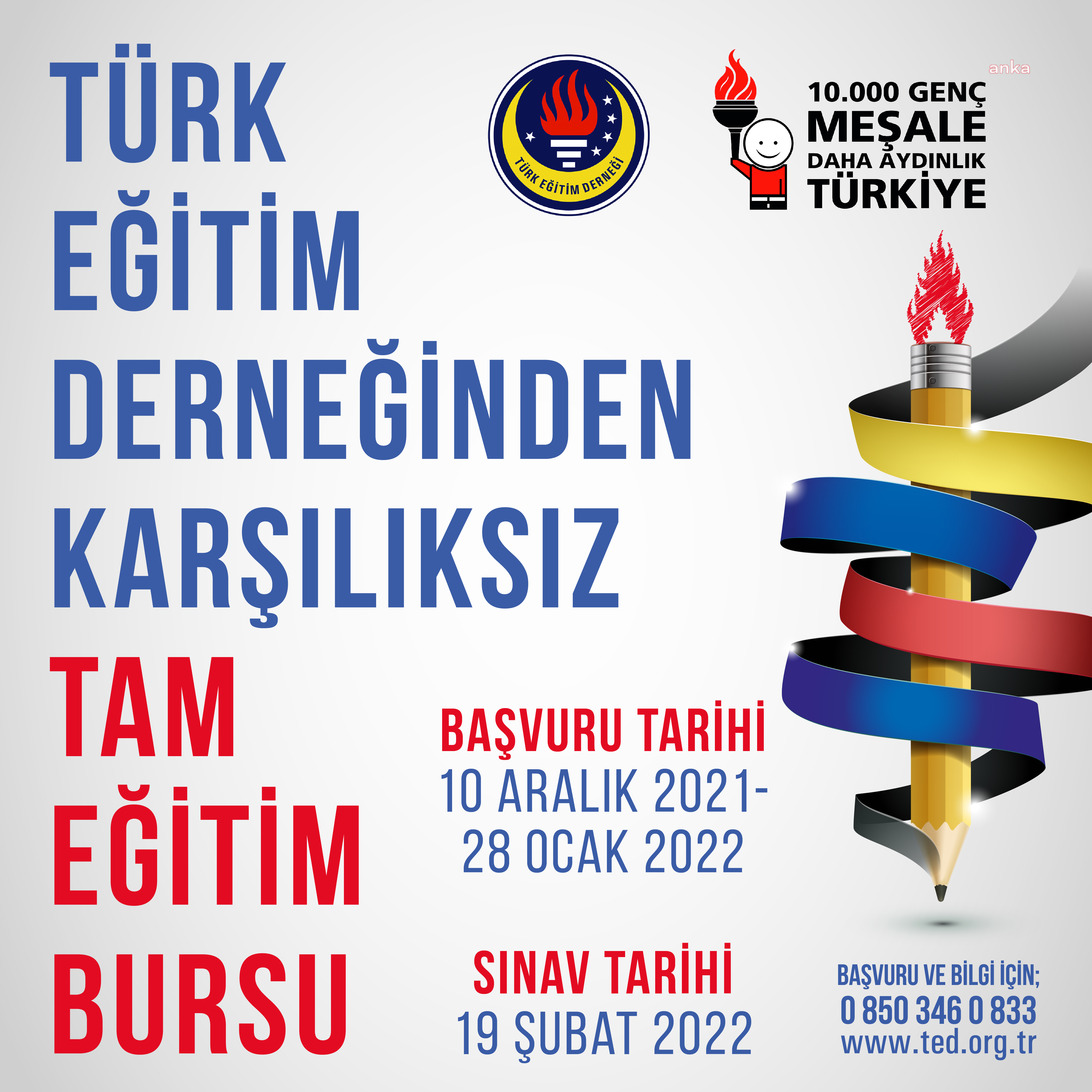 TÜRK EĞİTİM DERNEĞi'NiN TAM EĞİTİM BURS BAŞVURULARI BAŞLADI