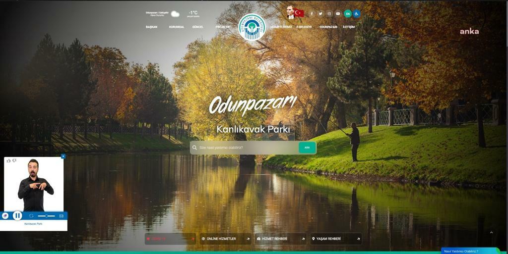 ODUNPAZARI BELEDİYESİ'NDEN İŞİTME ENGELLİLER İÇİN WEB EKLENTİSİ