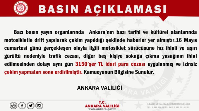 ANKARA VALİLİĞİ’NDEN GÖKÇEK’İN YAVAŞ’I HEDEF ALDIĞI OLAYLA İLGİLİ AÇIKLAMA