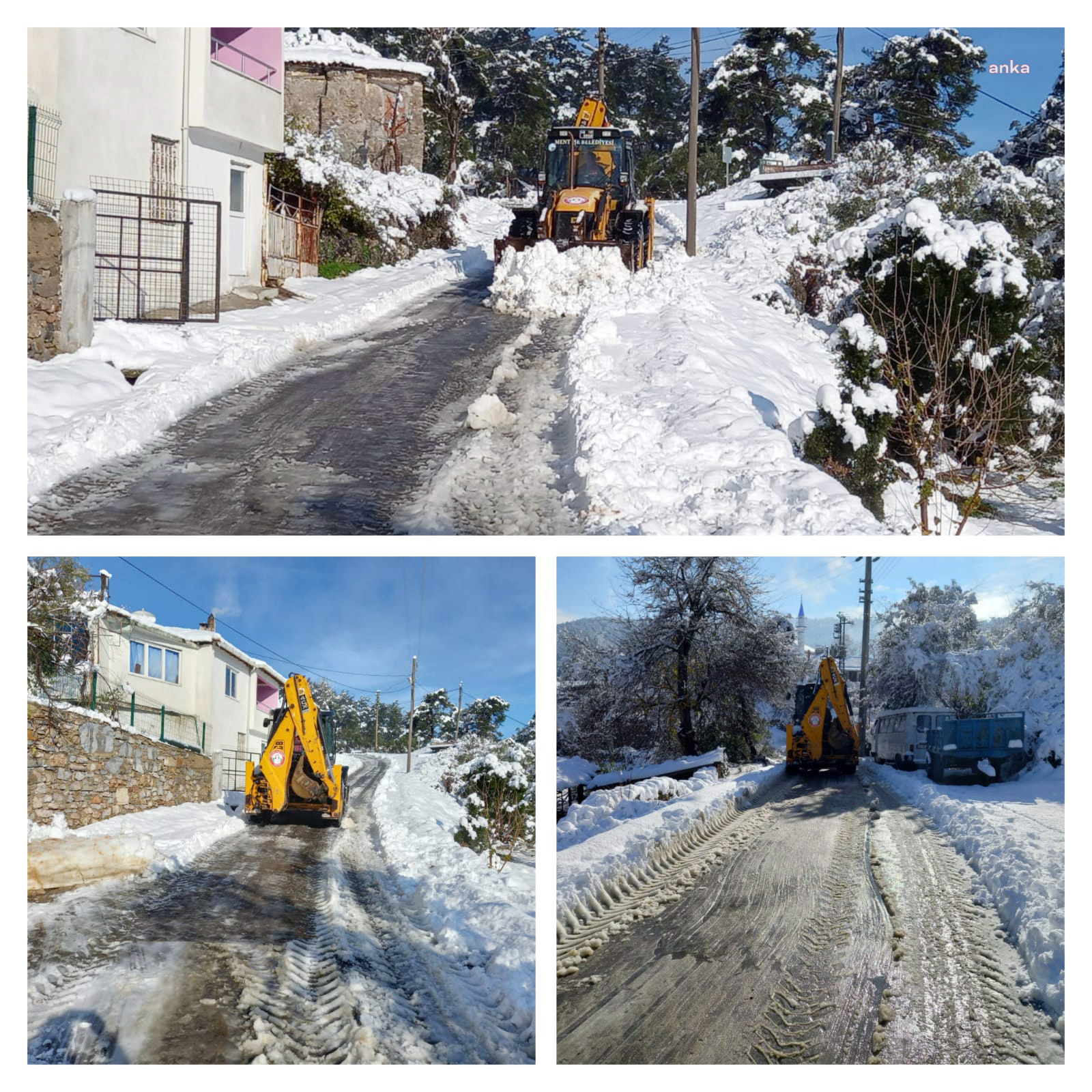 MENTEŞE’DE YOL AÇMA ÇALIŞMASI YAPILDI