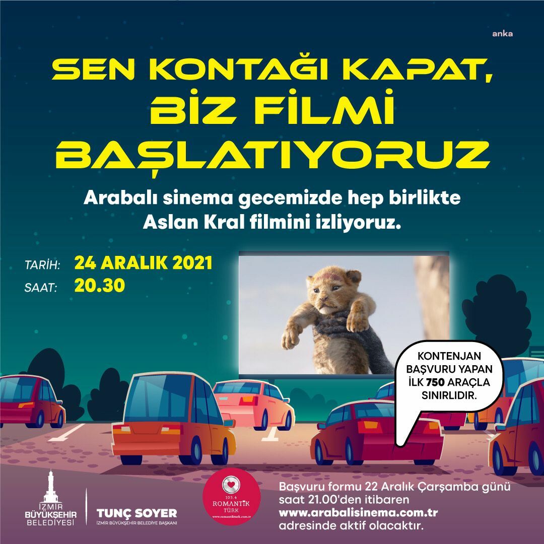 İZMİR’DE ARABALI SİNEMA KEYFİ